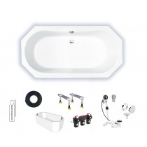 Badewanne Helix 180 N 180x90x45 Achteck-Badewanne
