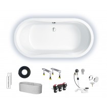 Badewanne Plutos 180/90 180x90x46 Oval-Badewanne