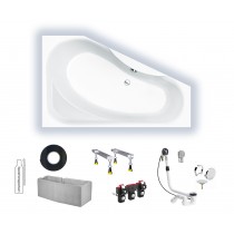 Badewanne Sika 165 links 165x95/50x46 Raumspar-Badewanne