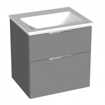 Burgbad Eqio Mineralguss-Waschtisch+Waschtischunterschrank mit LED-Waschtischunterschrankbeleuchtung