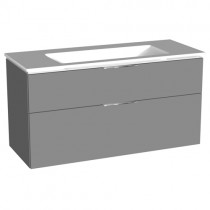 Burgbad Eqio Mineralguss-Waschtisch+Waschtischunterschrank mit LED-Waschtischunterschrankbeleuchtung