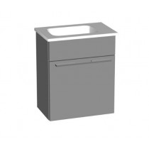 Burgbad Bel Gästebad Keramik-Waschtisch inkl. Waschtischunterschrank 430 PG4 (SFAA043)