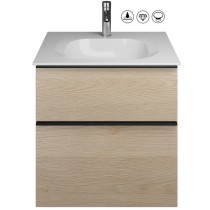 Burgbad Fiumo Set Mineralguss-Waschtisch inkl. Waschtischunterschrank(SFXL062)