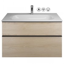 Burgbad Fiumo Set Mineralguss-Waschtische inkl. Waschtischunterschrank (SFXL102)