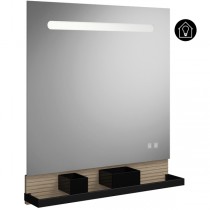 Burgbad Fiumo Spiegel/Leuchtspiegel 800 mit horizontaler LED-Beleuchtung(SFXP080)