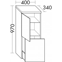 Burgbad Halbhoher Schrank (UHIC04T) PG1