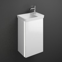 Burgbad Iveo Gäste Bad Mineralguss-Waschtisch inkl.Waschtischunterschrank mit LED-Waschtischunterschrankbeleuchtung 440 (SFGX044)