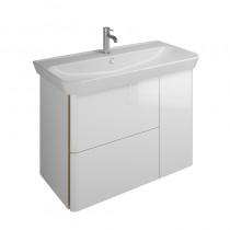 Burgbad Iveo Keramik-Waschtisch+Waschtischunterschrank (SFEZ100)