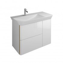 Burgbad Iveo Mineralguss-Waschtisch+Waschtischunterschrank (SFFV100)
