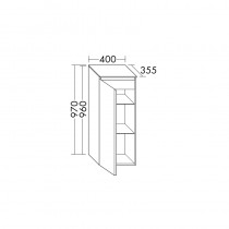Burgbad Lin20 Halbhoher Schrank (UHFH040) PG3 Mehrfachlackierung HGL