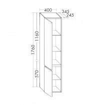 Burgbad Lin20 Hochschrank (HSPD040) PG1 Melamin