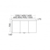 Burgbad Lin20 Spiegelschrank 90 (SPQL090) PG1 Melamin