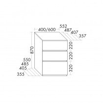Burgbad Lin20 Unterschrank 40 (USJI040) PG2 Acrylfront/Mehrfachlackierung Matt