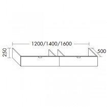 Burgbad rc40 System Waschtischunterschrank passend zu Konsolenplatten 140 (WWRU140) PG2