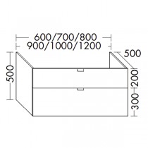 Burgbad rc40 System Waschtischunterschrank passend zu Konsolenplatten 80 (WWNX080) PG1