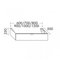 Burgbad rc40 System Waschtischunterschrank passend zu Konsolenplatten (WWNU100) PG2