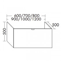 Burgbad rc40 System Waschtischunterschrank passend zu Konsolenplatten (WWNV070)PG2