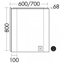 Burgbad rl40 Room Light Spiegel/Leuchtspiegel mit LED-Flächenbeleuchtung und Lichtsteuerung inkl. Deckenbeleuchtung(SIJD060)(Typ-Nr. alt:SP217)