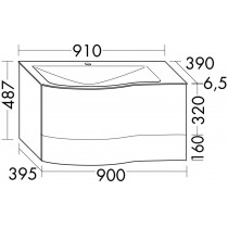 Burgbad Sinea 2.0 Mineralguss-Waschtisch inkl. Waschtischunterschrank Set (SFFQ09T) PG3