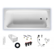 Duravit D-Code 1600x700mm Badewanne Einbauversion, Ablauf Fußbereich, weiß