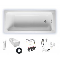 Duravit D-Code 1700x750mm, 700100000000000, Badewanne Einbauversion, Ablauf Fußbereich, weiß