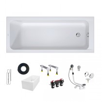 Duravit D-Code 2.0 Badekar 1700x700mm Einbauversion Innentiefe 450mm reduzierte Randhöhe von 25mm Hvid 700670000000000