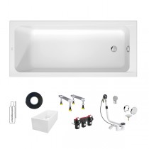 Duravit D-Code 2.0 Badekar 1700x750mm Einbauversion Innentiefe 450mm reduzierte Randhöhe von 25mm Hvid 700671000000000
