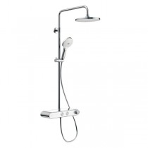 Duravit Duschsystem Shelf 1050 MinusFlow Brausethermostat, Chrom Weiß Hochglanz