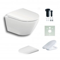 Duravit wandhängendes D-Neo Tiefspül-WC Compact rimless, Wondergliss, weiß 25880900001