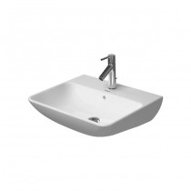 Duravit Waschtisch ME by Starck 550 mm mit Überlauf, mit HLB, 1 Hahnloch, weiß WonderGliss