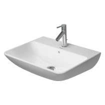 DU Waschtisch ME by Starck 600 mm mit ÜL , mit HLB, 1 HL, weiß,Durashield
