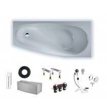 Duscholux PICCOLO 174 1750x750/500x470 Kleinraumwanne Weiss 608174000001