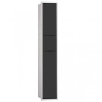emco asis Gäste-WC-Modul (150) UP, 964mm, o.EB-Rahmen, alu/schwarz