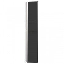 emco asis Gäste-WC-Modul (150) UP, 964mm, o.EB-Rahmen, chrom/schwarz