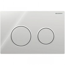 Geberit Betätigungsplatte Omega20, für 2-Mengen-Spülung, Glanzchrom / Mattchrom / Glanzchrom