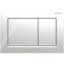 Geberit Betätigungsplatte Omega30, für 2-Mengen-Spülung, Glanzchrom / Mattchrom / Glanzchrom