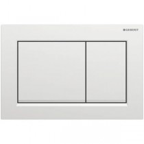 GEBERIT Betätigungsplatte Omega30, für 2-Mengen-Spülung, mattchrom/glanzchrom