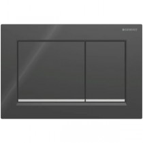 Geberit Betätigungsplatte Omega30, für 2-Mengen-Spülung, Schwarz / Glanzchrom / Schwarz