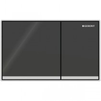 Geberit Betätigungsplatte Omega60, für 2-Mengen-Spülung, Farbe: Glas Schwarz