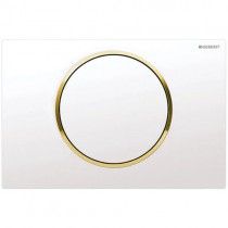 Geberit Betätigungsplatte Sigma10, für Spül-Stopp-Spülung weiß / vergoldet / weiß