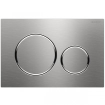 Geberit Betätigungsplatte Sigma20, für 2-Mengen-Spülung edelstahl gebürstet / poliert / gebürstet, verschraubbar