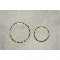 Geberit Betätigungsplatte Sigma21, für 2-Mengen-Spülung Messing, Betonoptik