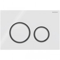 Geberit Betätigungsplatte Sigma21, für 2-Mengen-Spülung schwarzchrom, weiss