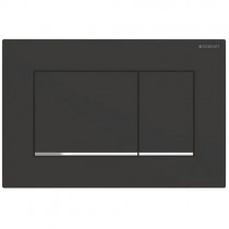 Geberit Betätigungsplatte Sigma30 für 2-Mengen-Spülung, schwarz matt/chrom