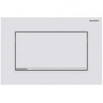 Geberit Betätigungsplatte Sigma30 für Spül-Stopp-Spülung, verschraubbar, Weiß Matt