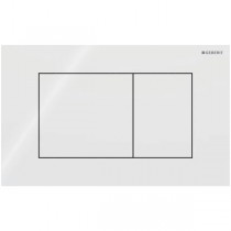Geberit Sigma 40 BetPl., für 2-Mengen-Spülung Square, Glas, weiß