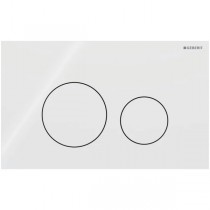 Geberit Sigma 40 BetPl., für 2-Mengen-Spülung Round, Glas, weiß