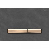 Geberit Betätigungsplatte Sigma50 für 2-Mengen-Spülung, Mustang Schiefer , Metallfarbe rotgold