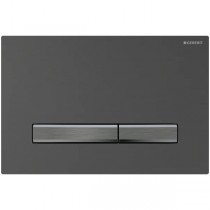 Geberit Sigma50 BetPl., für 2-Mengen-Spülung Metallfarbe schwchr., schwchr. gebü./Etc