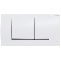 Geberit Betätigungsplatte Twinline30 für 2-Mengen-Spülung, Weiß / Glanzchrom